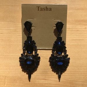 NWT Blue Tasha Chandelier Earrings